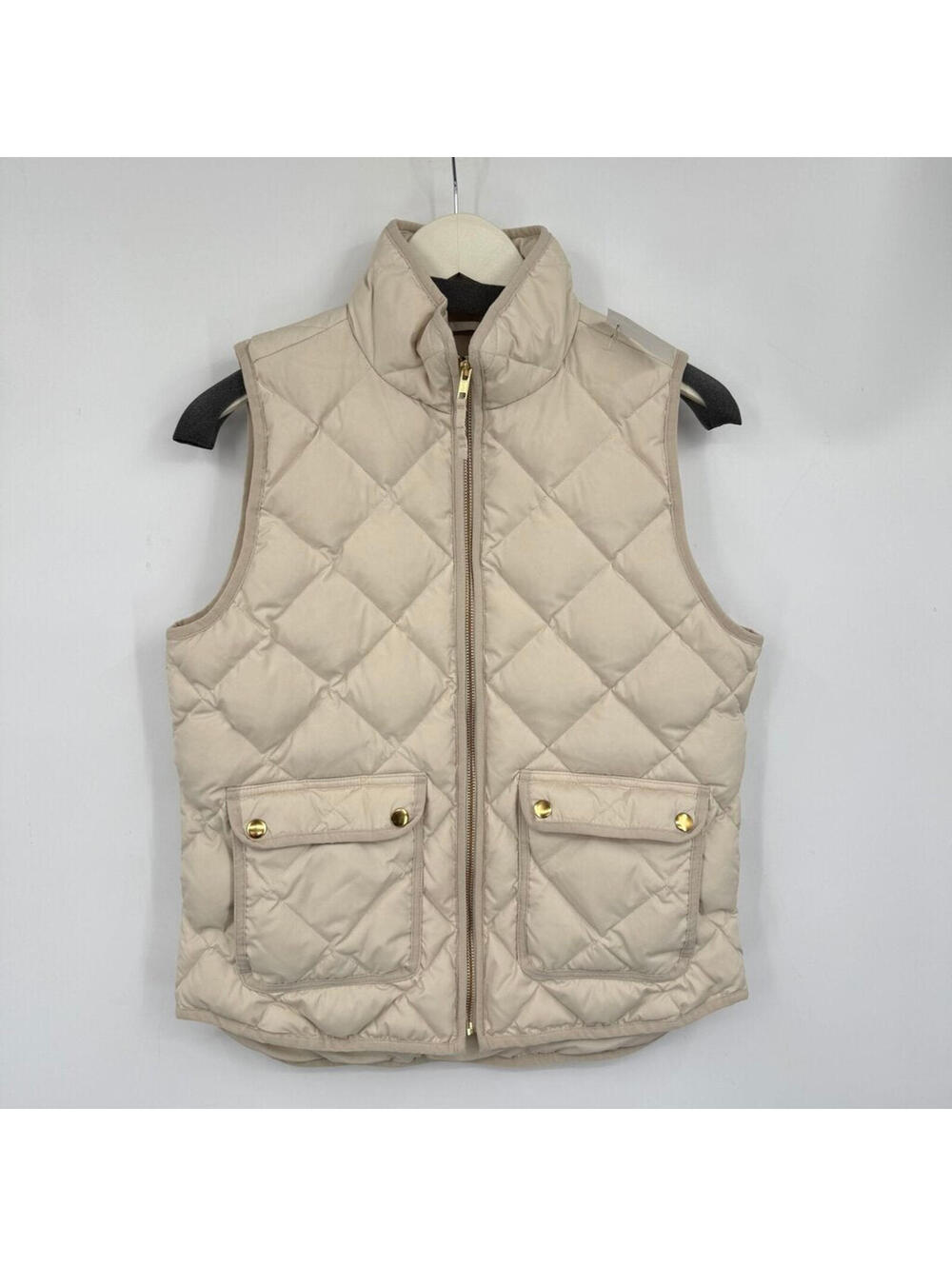 Women's J. Crew Excursion Ivory Quilted Vest Small